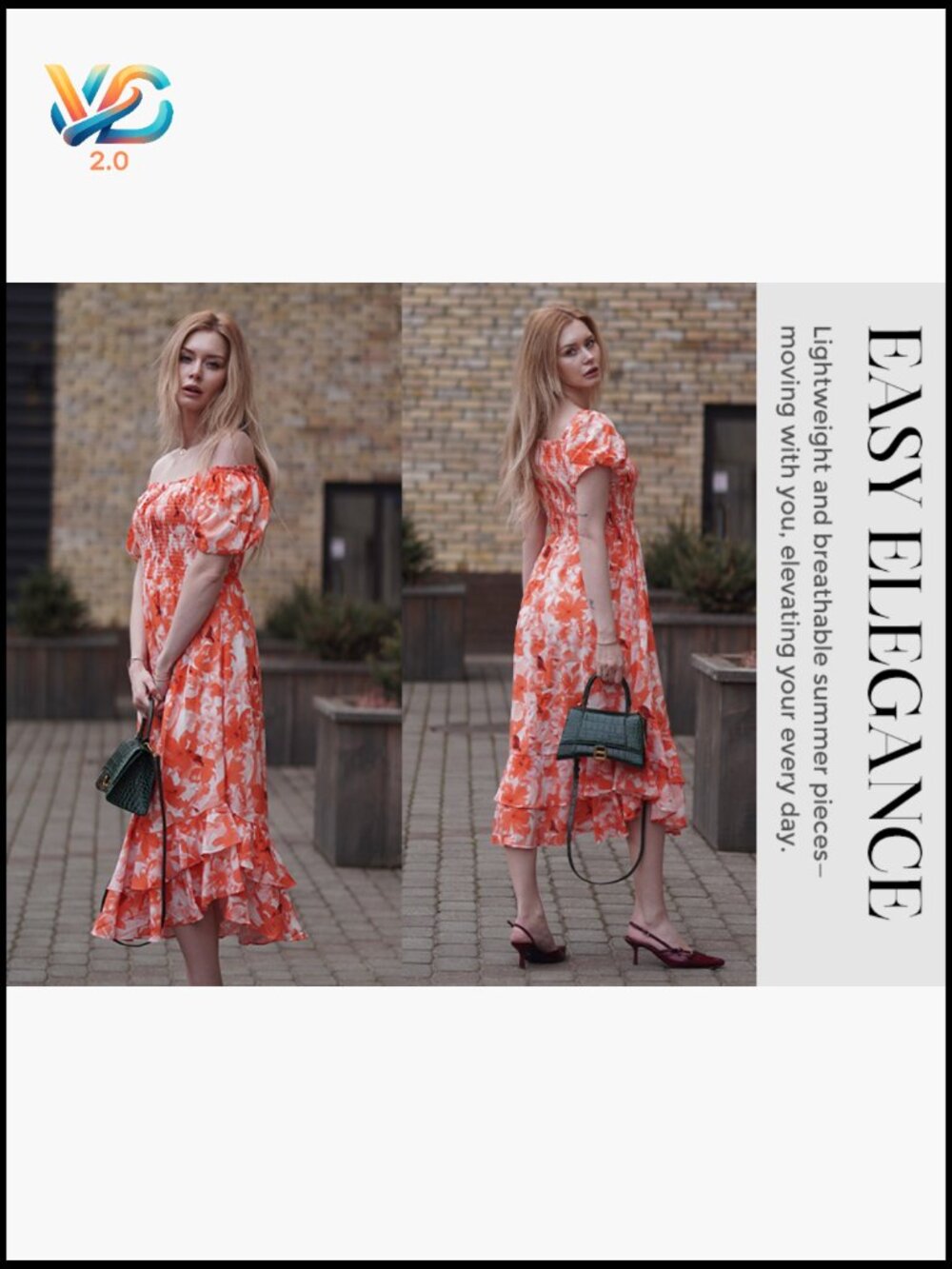 Flowy A-Line Maxi Dress with Pockets Square Neck Puff Sleeve - Picture 7 of 7